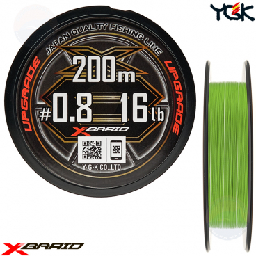 YGK X-BRAID UPGRADE X8 200 M PE LINE 0.8 - Fishing Mania Club