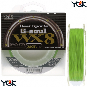 YGK Real Sports G-soul Wx8 150 M 1.5 PE 25 LB FISHNIG Braided Line for sale online 