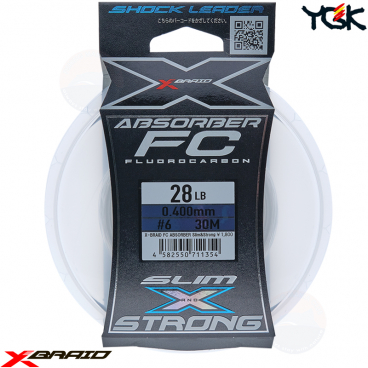 YGK X-BRAID ABSORBER SLIM&STRONG FC 30 M SHOCK LEADER 28 LB