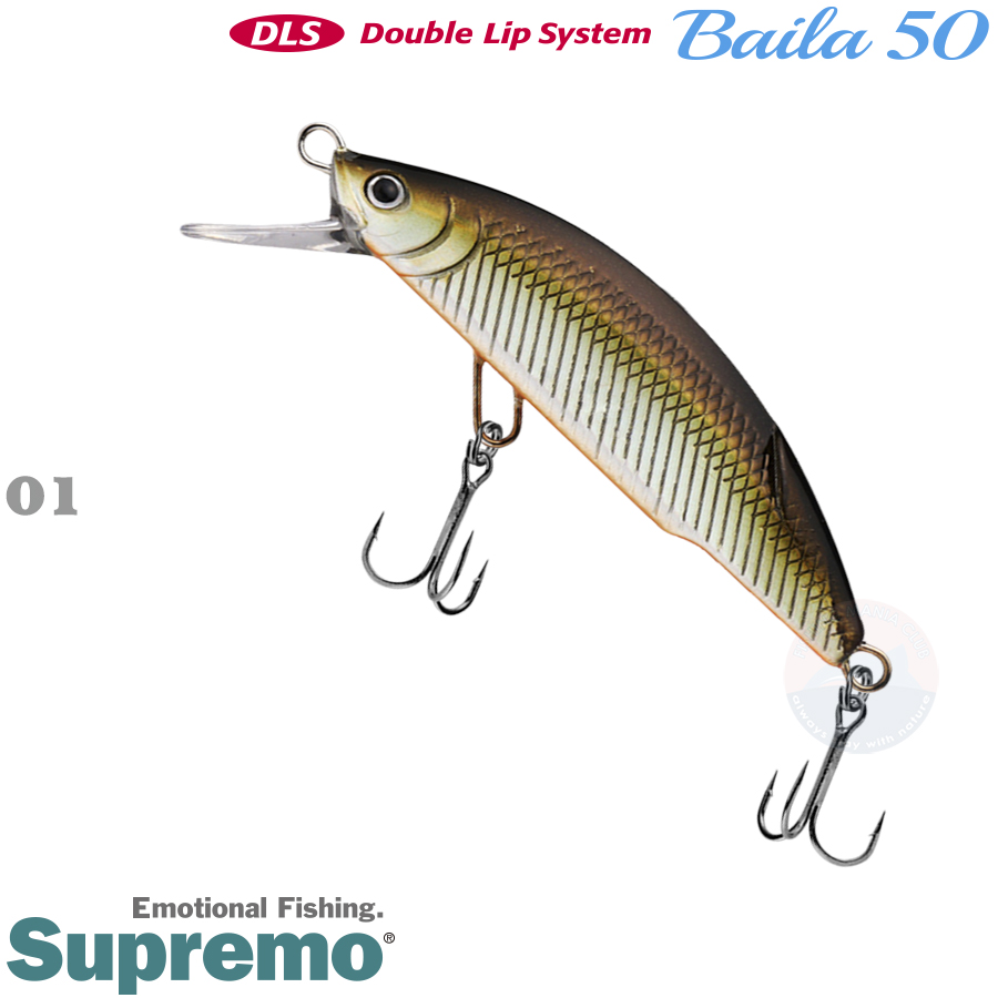 Supremo Baila 50XMD 7 g 50 mm Assorted Colors Native Trout Sinking Minnow 