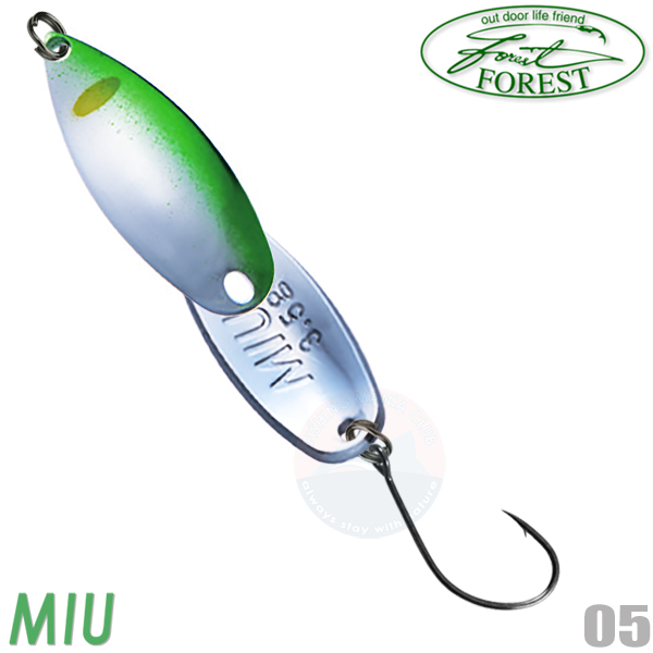 Forest MIU MAZIORA 2.8 g 28 mm Area Trout Spoon Assorted Colors 