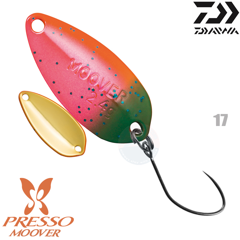 Daiwa PRESSO MOOVER 1.8 g 28 mm Trout Spoon Assorted Colors